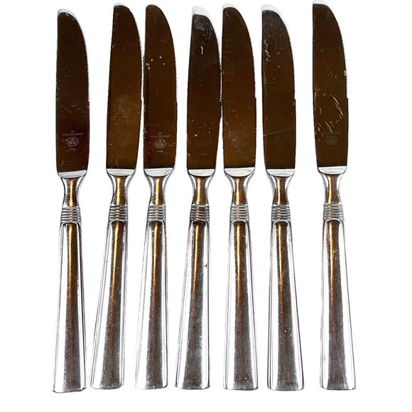 Pfaltzgraff Stainless Flatware KENILWORTH Set 7 Dinner Knives